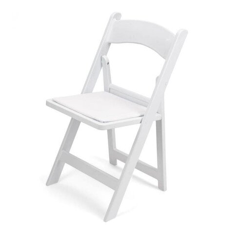 Chair White Resin Padded